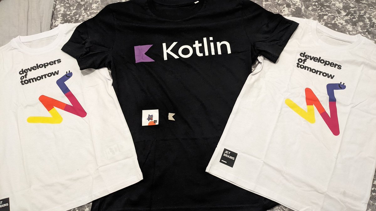 nicolaou_nicos's tweet photo. Today, my order from @jetbrains came! ๐๐๐๐
@kotlin
#KodeePin #Jetbrain #Kotlin #AndroidDev #Tshirts #Pin https://t.co/ihbdcuEXiF