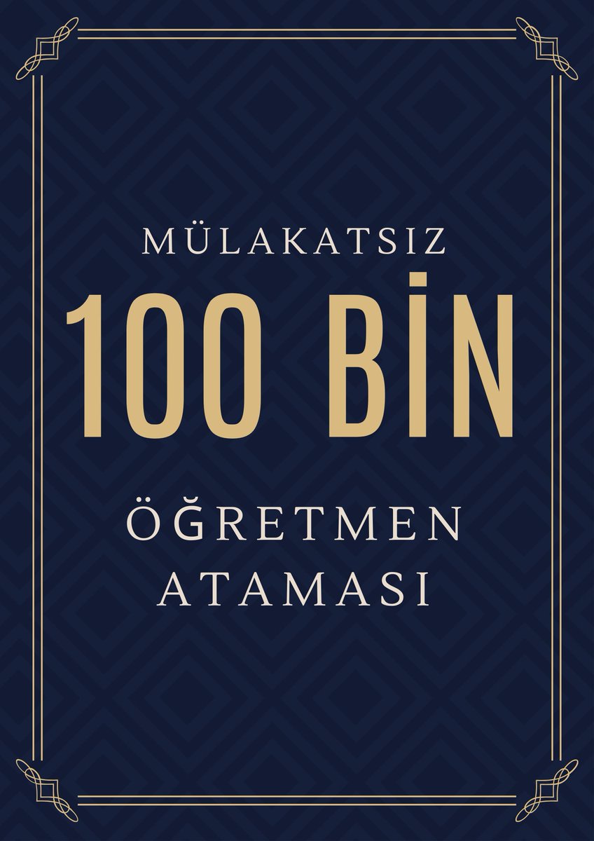 Bugün Cumhurbaşkanımızdan Cumhuriyetimizin 100 üncü yılına MÜLAKATSIZ 100 bin öğretmen ataması talep ediyoruz. Kabinenin bu haberi bir an önce vermesini bekliyorlar., 1  <a href="/RTErdogan/">Recep Tayyip Erdoğan</a> <a href="/_cevdetyilmaz/">Cevdet Yılmaz</a> <a href="/memetsimsek/">Mehmet Simsek</a> <a href="/Yusuf__Tekin/">Yusuf Tekin</a>
#KabineMebeMülakatsız100Bn