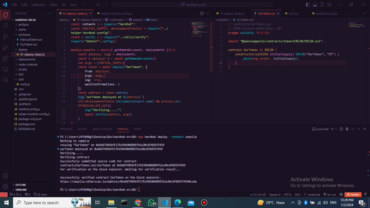 DevAdedeji's tweet image. Day 16 of #100DaysOfBlockchain

Learnt about ERC20 and how to create them

ERC20 are tokens that are deployed on chains using ERC20 token standard

ERC: Ethereum Request for Comments

Also learnt about EIP: Ethereum Improvement Proposals 

12/18 lessons ✌️

#100DaysOfCode