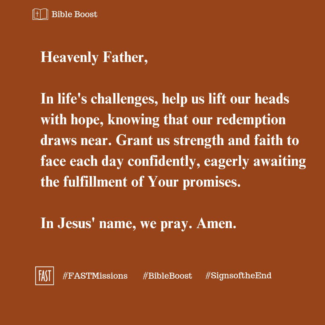 FASTMissions's tweet photo. Our Bible Boost this week is on an important topic that reminds us of the times we are in, the "Signs of the End". Let our hearts awaken, discerning the signs, and prepare for the eternal dawn.
Click to see more!
https://t.co/6TFtL56BoH
#FASTMissions #BibleBoost #SignsoftheEnd https://t.co/E2YGNnsFSe