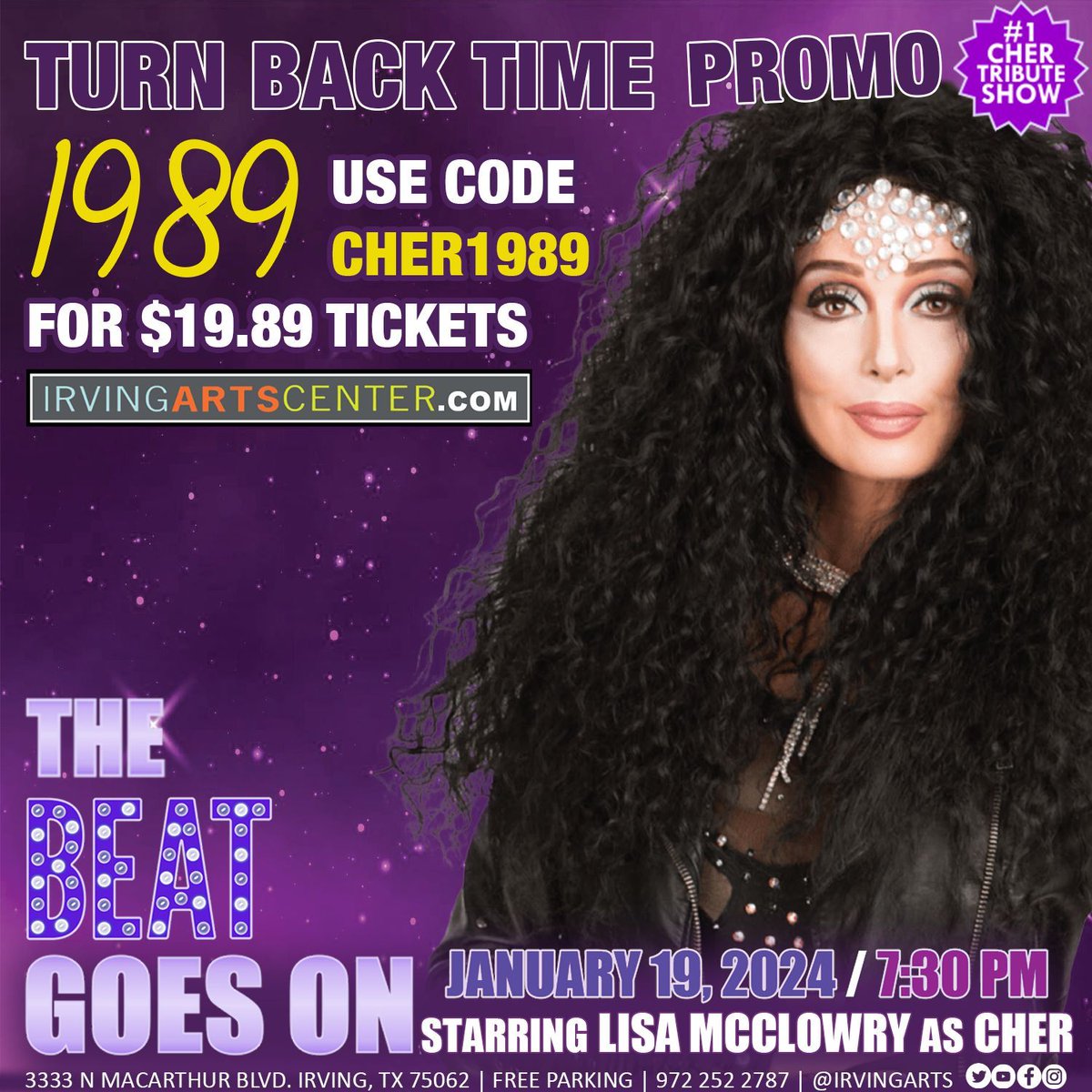 IrvingArts's tweet photo. π AMAZING NEW YEARS DEAL! Only valid through January 5th! So take advantage today!
π CODE: CHER1989
TICKETS: https://t.co/zPaFDMIzvB
#CHER #beatgoeson #lisamcclowry #chertribute #livemusic #irvingevents #dallasconcerts #irvingartscenter #70smusic #happynewyear #newyear #2024 https://t.co/Hlmo9qyDZX
