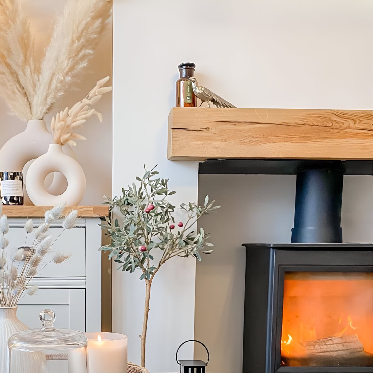 Winter days are best spent in front of the fire 🪵🔥

@my_budgethome has our mantel in the colour Rustic Pine