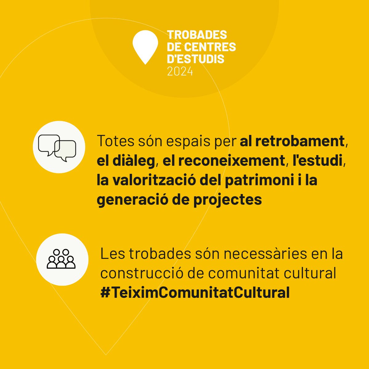 iramunt's tweet photo. 📢 Retrobament, diàleg, reflexió... Aquest 2024 no et perdis les trobades dels centres d'estudis!
Subscriu-te al nostre butlletí i estigues al dia! 👉 https://t.co/GSWeA6Msmo
#TeiximComunitatCultural #SumarPerMultiplicar https://t.co/najYbprOB4