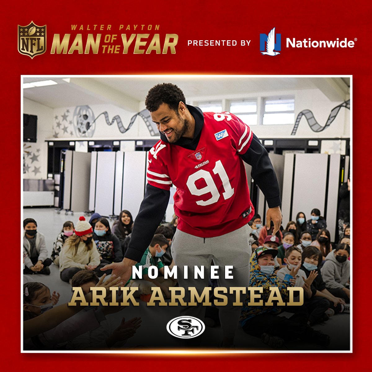 San Francisco 49ers (@49ers) on Twitter photo Votes count as double today and tomorrow!
RT to help <a href="/arikarmstead/">Arik Armstead</a> win up to $35,000 for <a href="/ArmsteadProject/">Armstead Academic Project</a> during the #WPMOYChallenge 🔁 Votes count as double today and tomorrow!
RT to help <a href="/arikarmstead/">Arik Armstead</a> win up to $35,000 for <a href="/ArmsteadProject/">Armstead Academic Project</a> during the #WPMOYChallenge 🔁