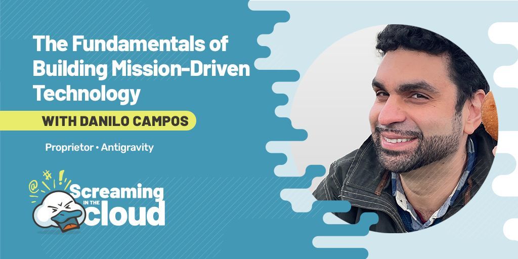 Danilo Campos (<a href="/_danilo/">@daniloc.xyz on bsky</a>), Proprietor of Antigravity, joins @quinnypig on Screaming in the Cloud to discuss his philosophy behind building tools that not only enhance developer experience but also improve the future of our world. #thefutureoftech 

🎧 buff.ly/3vlKE1e
