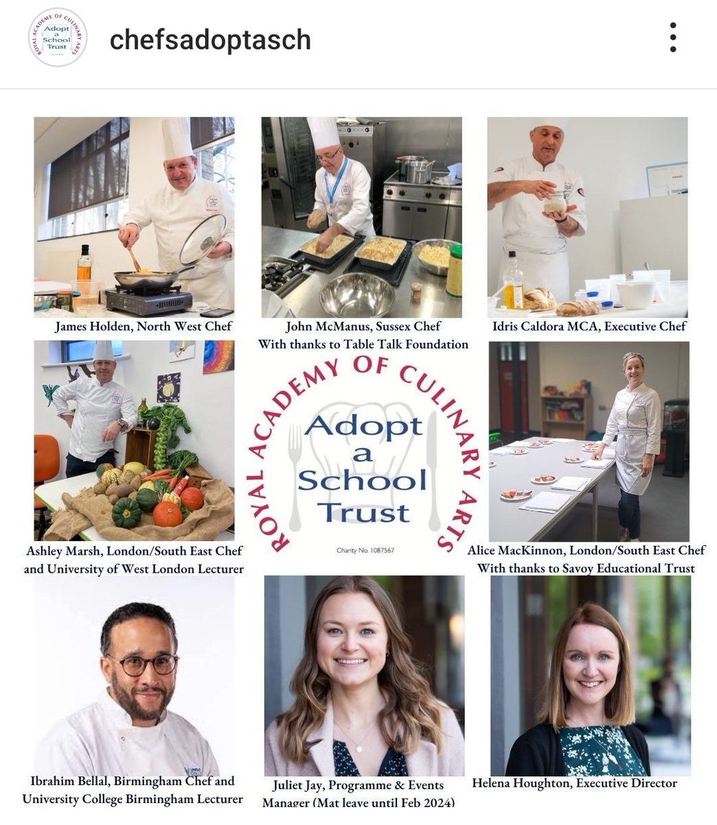 "Adopt a School" charitable trust is an award winning food education program delivered to young school children by professional chefs at your school. 
If your school has never heard of us, get in touch to find out how we can help with your food education 
royalacademyofculinaryarts.org.uk/aboutaas