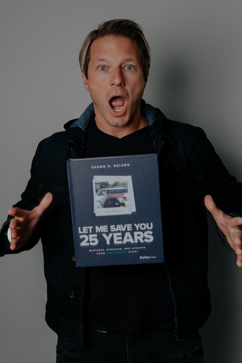 ShawnOfLovesac's tweet image. Today is THE DAY! My new book, #LetMeSaveYou25Years: Mistakes, Miracles, and Lessons from the Lovesac Story, has officially hit the shelves. 📚🙌 🙏

Even though this book took about a quarter of a century to write, the lessons and stories shared are as relevant as ever.

I