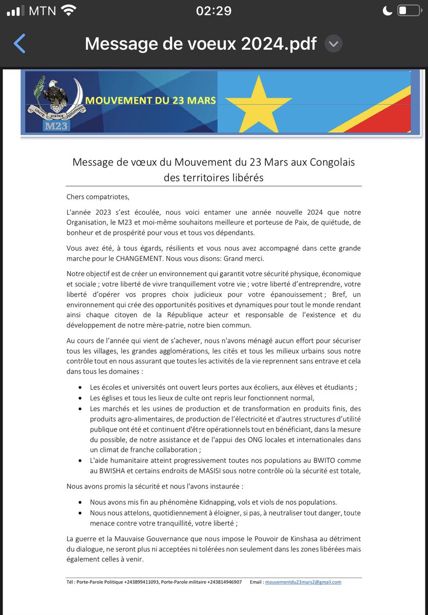 Bertrand Bisimwa tweet media