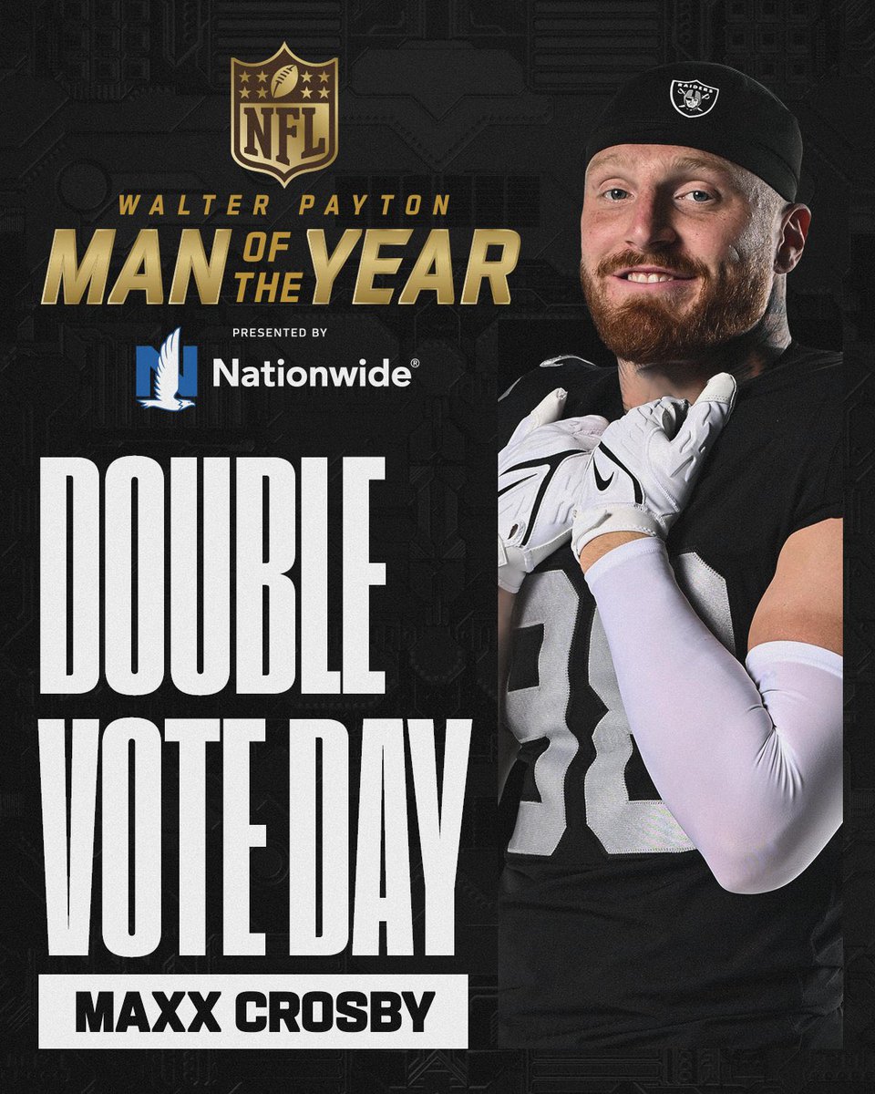 FoundationMaxx's tweet image. It’s double vote day! #RaiderNation 

1 Repost = 2 Votes

#WPMOYChallenge  + @CrosbyMaxx