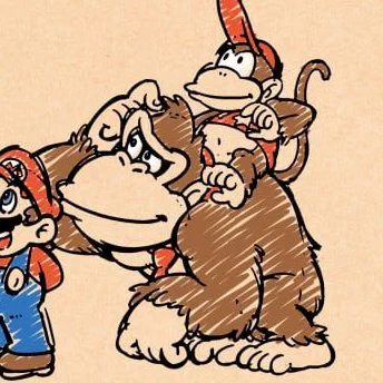 I love that in recent times DK is now drawn in a mixture of Miyamoto's and Rare's depiction of him. He looks so cuddly..