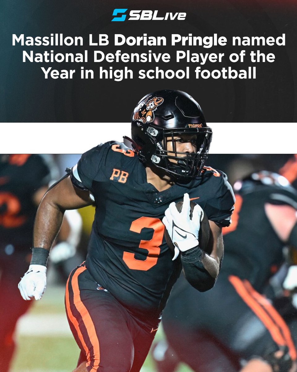 You could bet all your chips on @MTigerFB defense this season as long as @dorian_pringle was on the field ⚠️❌🏈 Well deserved 👏 Read more here ⬇️: highschool.si.com/national/2024/…