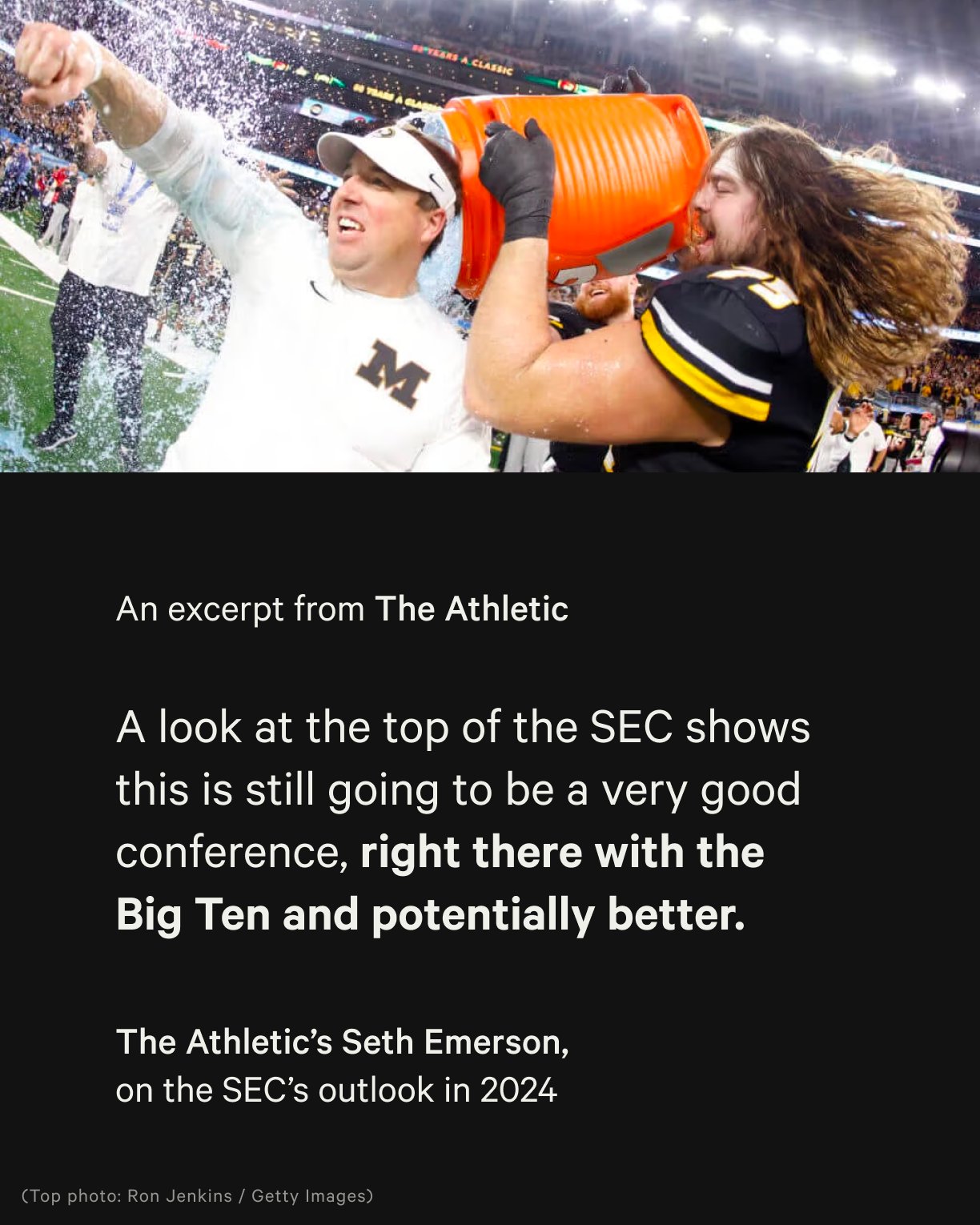 The Athletic CFB on X: For the first time in nine years, the SEC