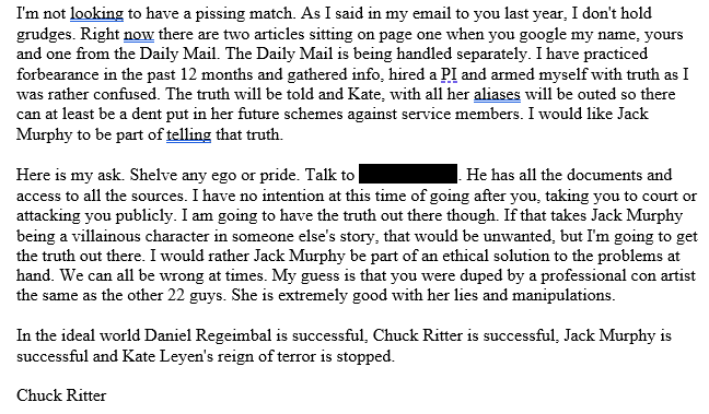 Chuck_Ritter92's tweet photo. @StolenValor1 @Audacy @AudacyHelp @Julio_Rosas11 @ConnectingVets Let's be honest. This is part of an email sent to Jack Murphy in May of last year. He told numerous people, including @Julio_Rosas11, that he passed all of my emails to @Audacy @AudacyHelp and that his hands were absolutely tied. According to Jack, it was Audacy that told him no. https://t.co/BKVUEtZlXS