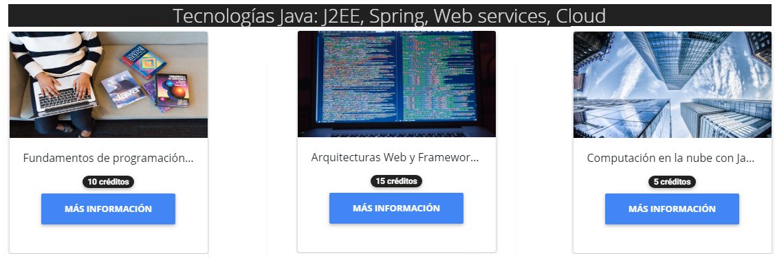 Te quieres convertir en un experto en desarrollo de aplicaciones Web con java? En la <a href="/ETSIIUNED/">ETSI Informática UNED</a> puedes. Tu eliges tu destino!!!
Matrícula hasta el 13 de enero:  bit.ly/3tuaq2P