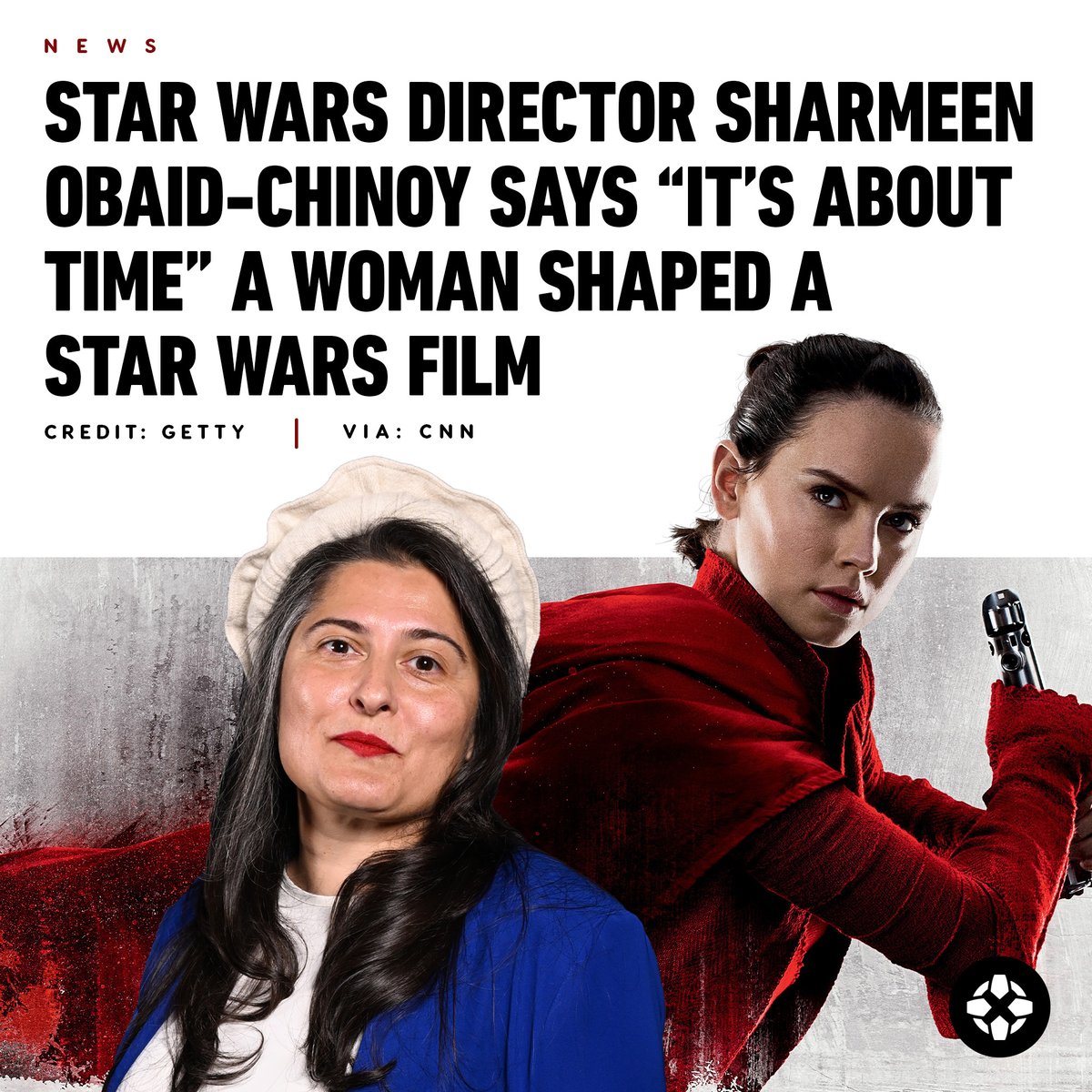 IGN's tweet image. "We’re in 2024 now, and it’s about time that we had a woman come forward to shape a story in a galaxy far, far away," said Sharmeen Obaid-Chinoy, who will direct a Star Wars film starring Daisy Ridley's Rey Skywalker. bit.ly/3TFrddT