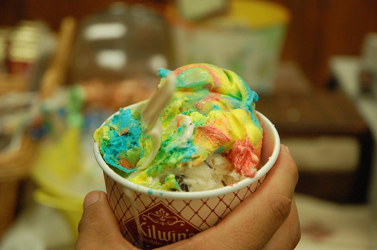 RegionalUSFood's tweet photo. Blue moon (left) is an ice cream flavor found in the Upper Midwest, often used in the creation of another regional specialty, Superman ice cream (right) https://t.co/kxlEKusvSp