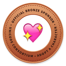 Unicode thanks the amazing martinis, our newest Bronze Sponsor! #UnicodeAAC aac.unicode.org/sponsors#b1F496