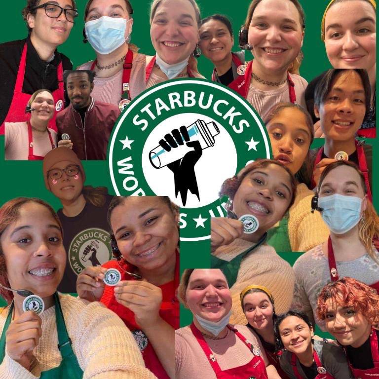 “Unionizing gives us the power we deserve as workers over the space that we occupy everyday” -Cadence she/her, shift “I want to vote yes to having baristas have more power in the decision making process” - Val she/her, shift Spencer St Starbucks in CT is #unionstrong !