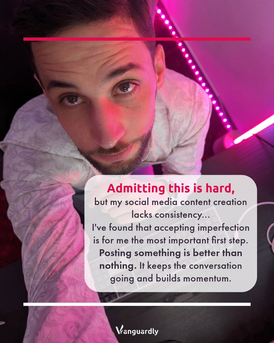 vanguardly's tweet photo. To anyone else out there struggling with consistency, know that sometimes, simply showing up is enough. 
Your voice has value, your story deserves to be heard, and your message, however conveyed, matters. https://t.co/1HK3ZnM9xq