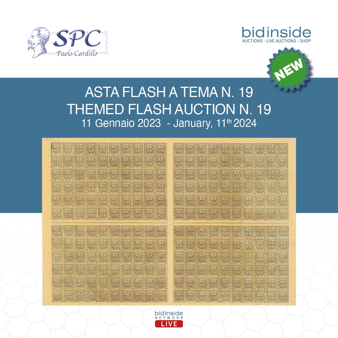 BidInside's tweet photo. #BIDINSIDE ASTE
https://t.co/KyNCwc6Xdb
Filarte LIVE
https://t.co/OJ4SJmqDPP
Auction Gallery
https://t.co/lrOr6YWoxI
#SPCPaoloCardillo LIVE
https://t.co/WzesB3Y4Ay
Rönesans Salzgitter
https://t.co/9ZBTJXfbdv
#philately #numismatic #Filarte #AuctionGallery #RonesansSalzgitter https://t.co/QWln8zvihf