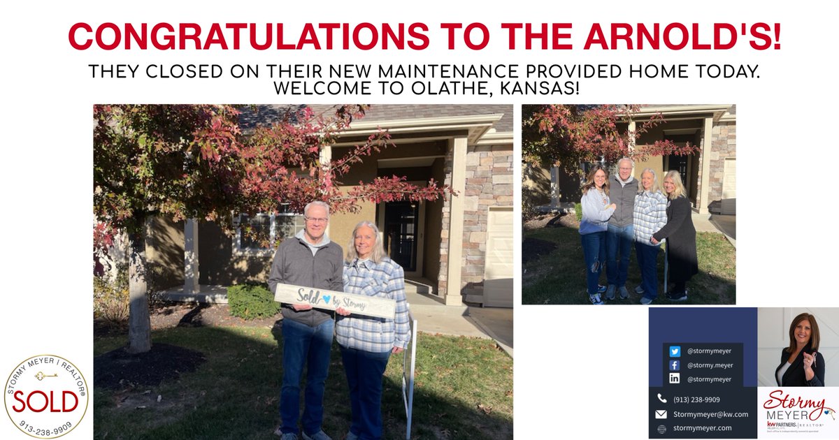 Congratulations to Tom and Carol, relocated from Iowa to be near their daughters.
We found them an off-market VILLA and it's a perfect fit for their needs. It's been an exciting and happy day for this family and I appreciate them so very much.
#JUSTSOLD
#kellerwilliamsrealtor