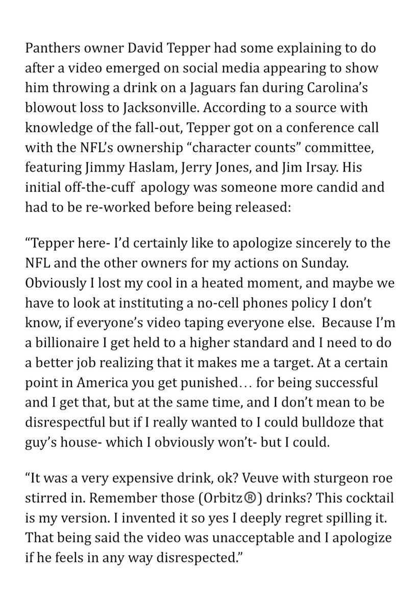 PFTCommenter's tweet photo. Unreal story from @TheAthletic Premium Plus rapid-response newsletter on Teppers non-apology apology. Sounds like he still has alot of growth to do before he truly gets it. https://t.co/CVaSSBCoLJ