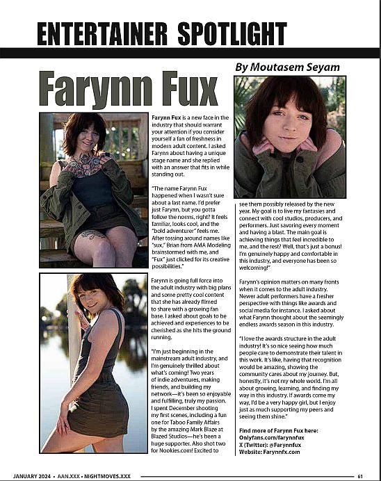 Happy New Year! January's issue is up now at Nightmovesonline.com including an Up Close and Personal on Shelby Doll by @mileslong4real, an Entertainer Spotlight with @Farynnfux by @mutantmo, a toy review by Tanya and Pam, and so much more inside! 🥳