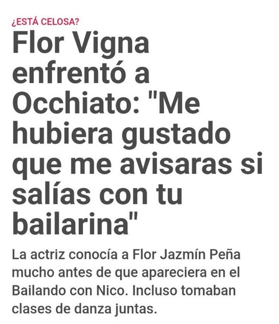 Flor Vigna lo anticipó #LAM