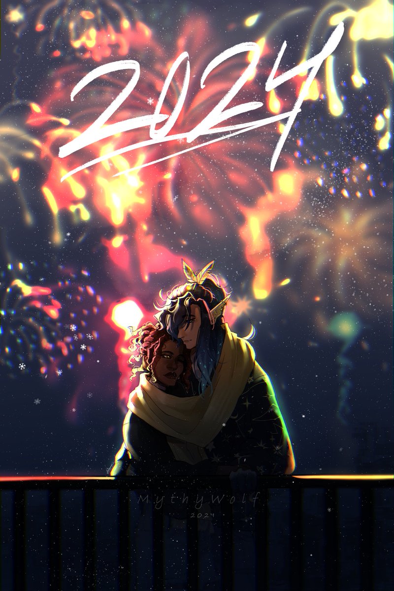 MythyWolf's tweet photo. New years resolution? Have a relationship like theirs  

I'm not late, I'm never late  

 #digitalart #Digital #digitalillustration #art #artist #oc #ocart #ocdrawing #clipstudiopaint #artwork https://t.co/h8yPHGllJX