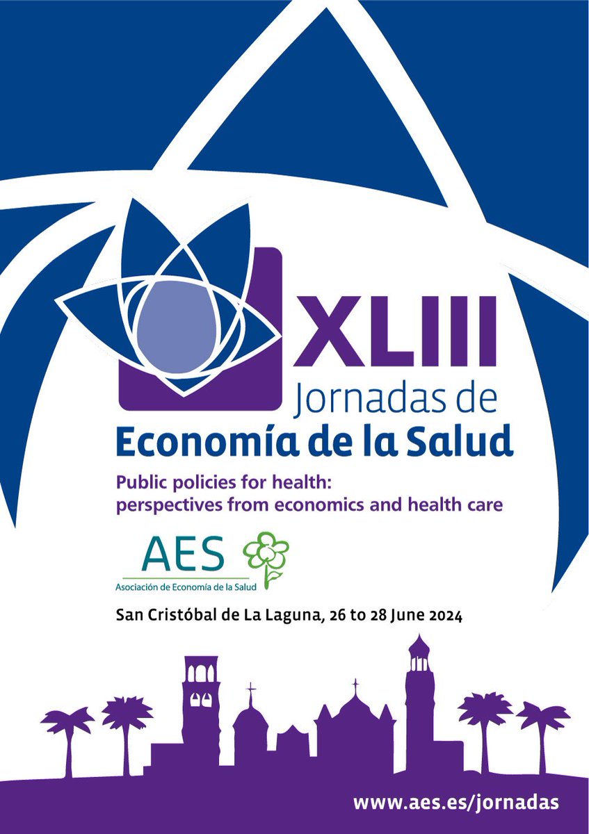📣 Jornadas de la <a href="/AESeconsalud/">AES - Asociación de Economía de la Salud</a>
📅 26 a 28 junio 2024
En la <a href="/ULL/">Universidad de La Laguna</a> (Tenerife)
🔁 aes.es/jornadas/es/

📝Inscríbete:
aes24.jiasweb.com/backend_gestio…