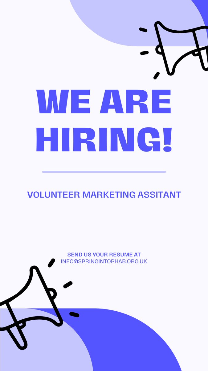 springintophab's tweet photo. were hiring a volunteer Marketing Assistant for spring into phab #marketing #volunteering #HiringNow #marktingassistaint https://t.co/yRPUYuemuc