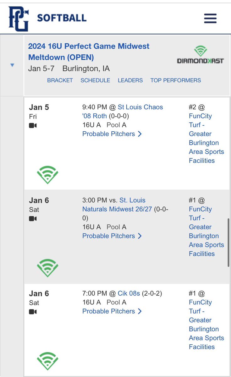 BombersIL16u's tweet photo. Schedule for this weekend in Burlington, IA. https://t.co/jrRZIDFyZf