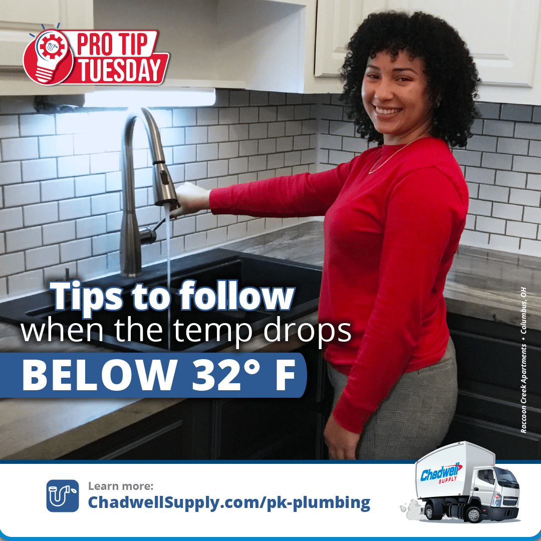 ChadwellSupply's tweet image. #ProTipTuesday💡

Don't let the chill catch you off guard! ❄️ A few simple steps can protect against water lines cracking, leaking, or bursting in freezing weather.

Check out more at ChadwellSupply.com/pk-plumbing 🗜️