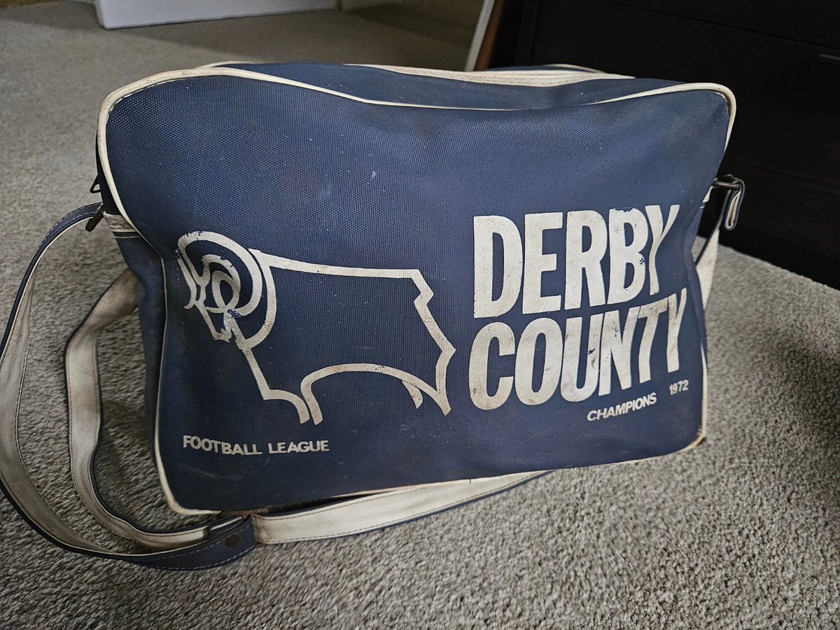 New in. Great few items. The 1972 Derby County boot bag and pennant commemorating our 1st Football League champions success. #dcfc #dcfcfans #derbycounty