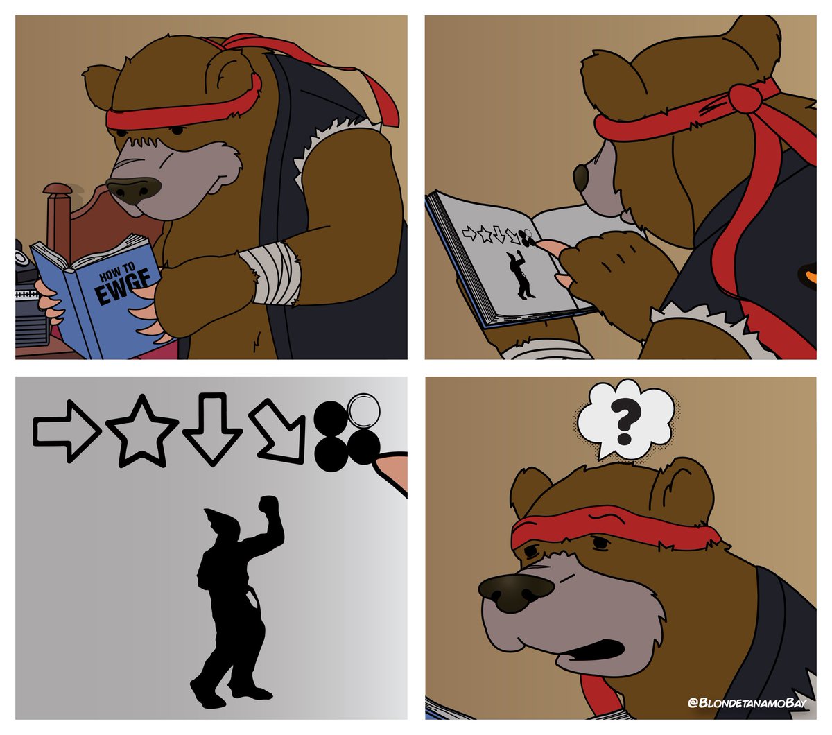 BlondetanamoBay's tweet photo. Kuma learning the EWGF. #Tekken8 https://t.co/V8g6aotsls