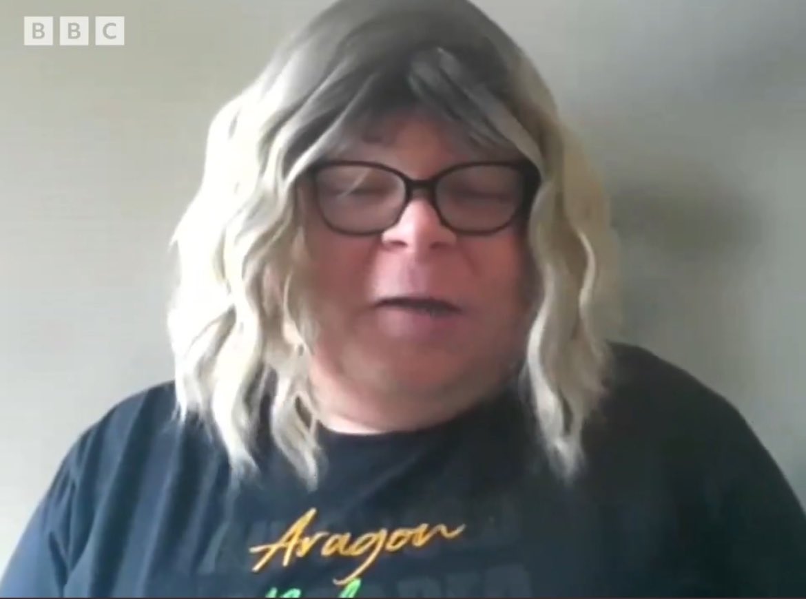 Just a reminder, this is the #BlokeInAWig that these dafties are out there protesting for…and all because a female MP pointed out that he is, indeed, a man in a wig.

Not a woman. Not a lesbian. Just a man in a terrible wig.

redditchadvertiser.co.uk/news/24022024.…