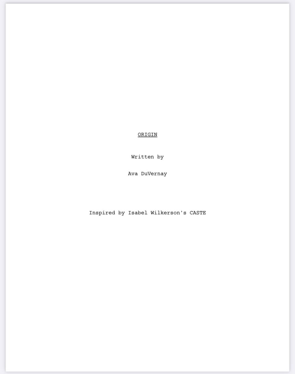avaduvernayfans's tweet image. This is not a drill. You can read the  screenplay of ORIGIN before it hits the theaters on January 19! 

Read The Screenplay By Ava DuVernay That Fuses Original Research With A Bestselling Book To Create An Emotional Epic via @DEADLINE 
deadline.com/wp-content/upl…