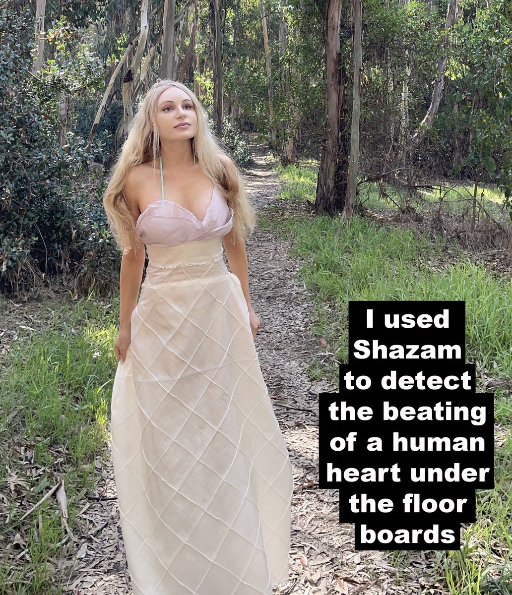 thisisnaomie's tweet image. I used Shazam to detect the beating of a human heart under the floor boards