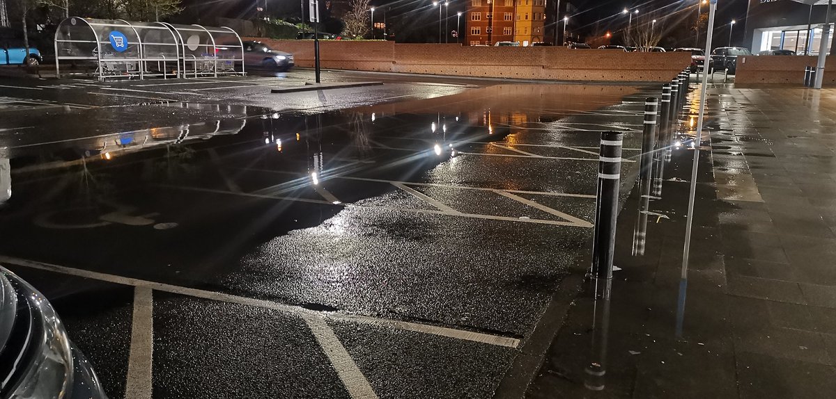 ChronicCodie's tweet image. Hey @Tesco your Wolverhampton store carpark needs some work (drainage I guess?) Blue badge holders struggling to park today as the spaces were practically flooded