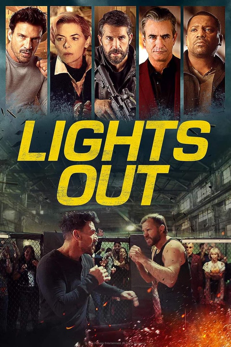 First #Poster for #ChristianSesma's #LightsOut starring #FrankGrillo #ScottAdkins #JaimeKing #MekhiPhifer #DermotMulroney #JujuChan #DonaldCerrone & #EricaPeeples set for release on February 16th.