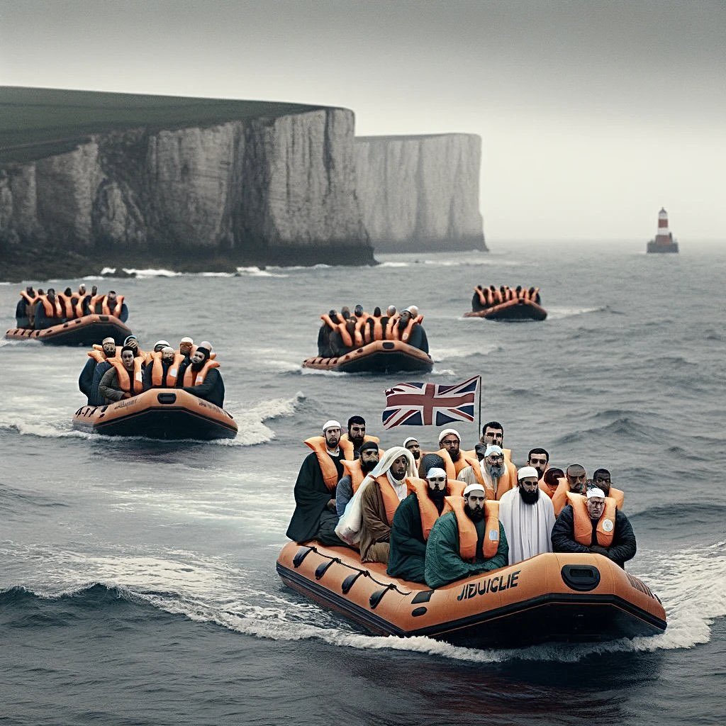 We defeated the Spanish Armada. 
We defeated Napoleon. 
We defeated Hitler. 
We have defeated everyone who tried to cross the Channel.
Now we cannot even stop a few inflatables.