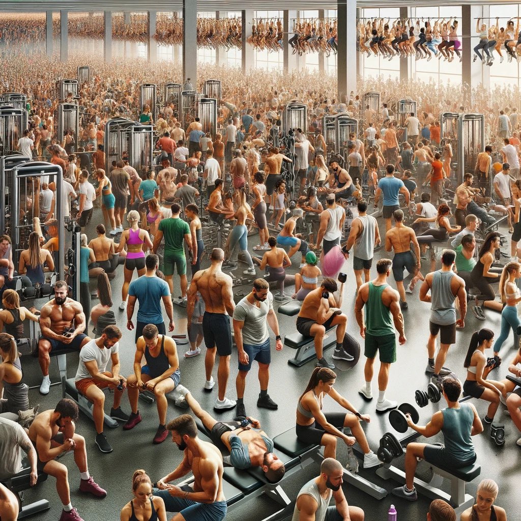 HumansNoContext's tweet image. The gym today