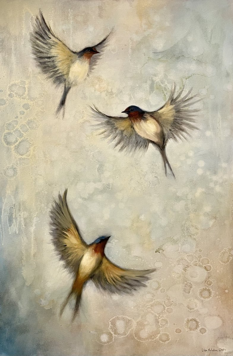 MatticksGallery's tweet photo. NEW ARRIVAL by Lisa Hedden. This original oil painting on gallery wrapped canvas is now available in The Gallery or online 
https://t.co/ONeuz1LhFI and qualifies for *free shipping

#freeshipping #vancouverisland #fineart #islandart #artondisplay #birdsart #islandreflection #oiloncanvas #cordovabay