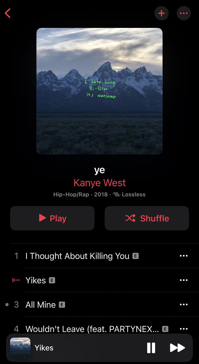 apollovwrld's tweet image. Kanye's album "Ye" doesn't get the love it deserves.