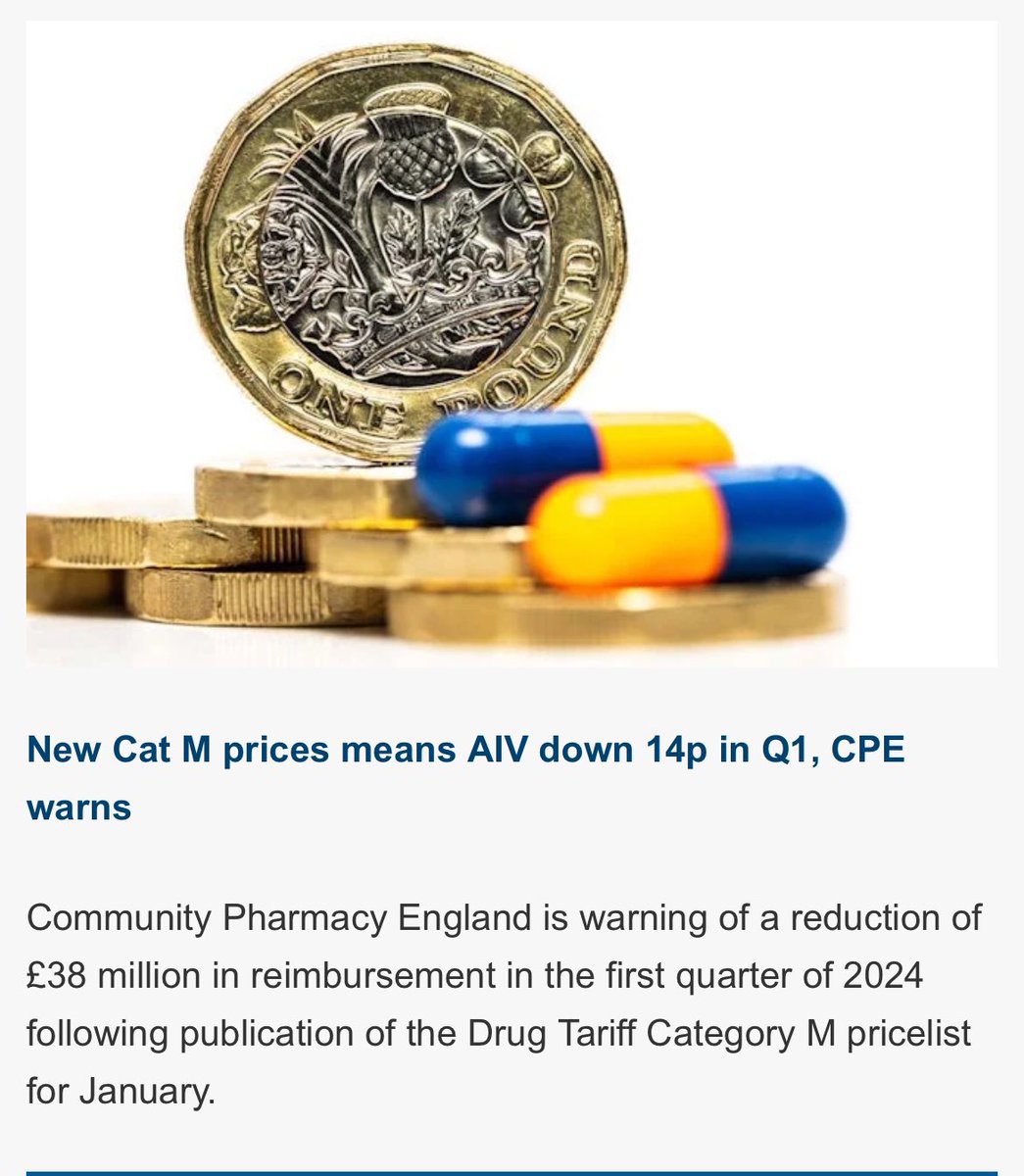 Across our two pharmacies the impact of this change is c£3k per month. It will hit in a few months time. Then we get hit with the national living wage rise which costs us at least £2k/month. So a net impact of £5,000 per month.
