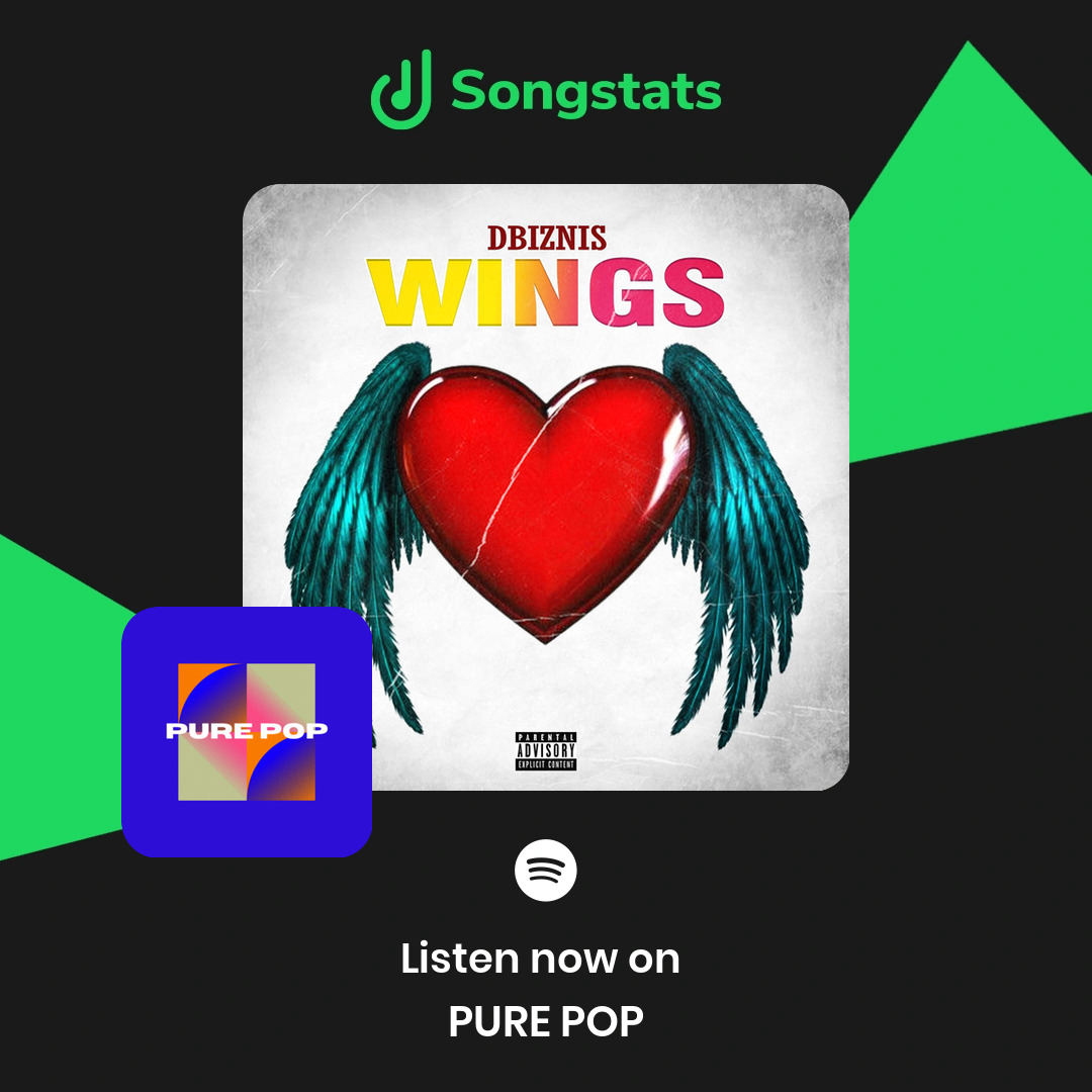 SongstatsApp's tweet photo. @dbiznis Aww yeah!! Did you know that "Wings" was added to 'PURE POP' with over 29K Followers on Spotify! Check out the full stats on Songstats. https://t.co/vbXjaeDSk3
