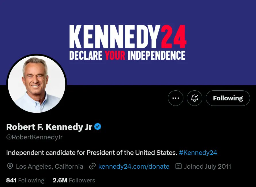 VigilantFox's tweet photo. @jimmy_dore @Fynnderella1 @UngaTheGreat @zeeemedia @TheChiefNerd @KanekoaTheGreat @VigilantNews @gatewaypundit @wideawake_media #2 - Robert Kennedy Jr. (@RobertKennedyJr)

Believe it or not, RFK Jr. finds himself ranked as the most favorable candidate going into 2024; however, the establishment still won’t provide him with secret service. Look for Kennedy to have a major impact on this upcoming election. https://t.co/ZbBJJl3kTq