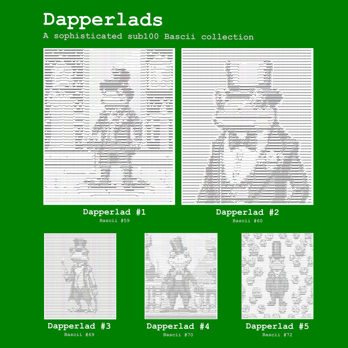 It was really important to me that I NOT be the one inscribing the first basciis. Like ordinals, I wanted to see what the community would come up... they're delivering :) 

I minted Bascii No. 0, and the earliest basciis were by anons around the world 💖

After the first 50