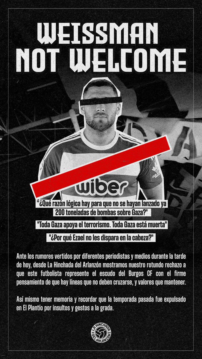 LHDABURGOS's tweet photo. 🚫 
#WeissmanNotWelcome https://t.co/WCJjXDikST
