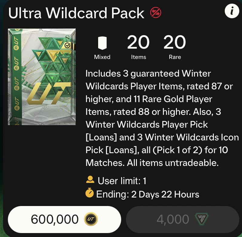 Happy New Year! 🥳🚨 Who wants some FC Points to open this 600K Ultra Wildcards Pack? 👀 Comment your platform, follow @rxckydusa and myself ✅